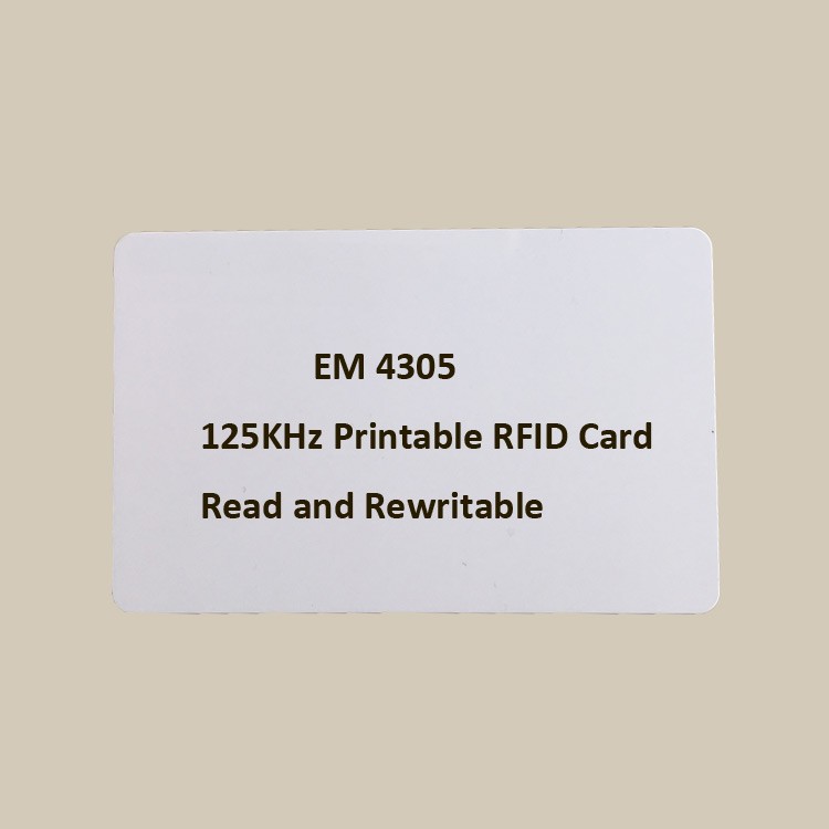 125Khz Blank Rewritable PVC Card EM4305