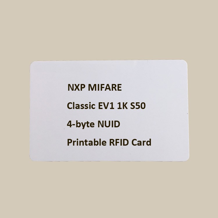 MIFARE Classic EV1 1K White PVC Card 4Byte UID