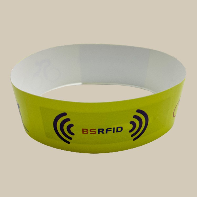 RFID 13.56MHz Paper Wristband  Contactless Payment Bracelet