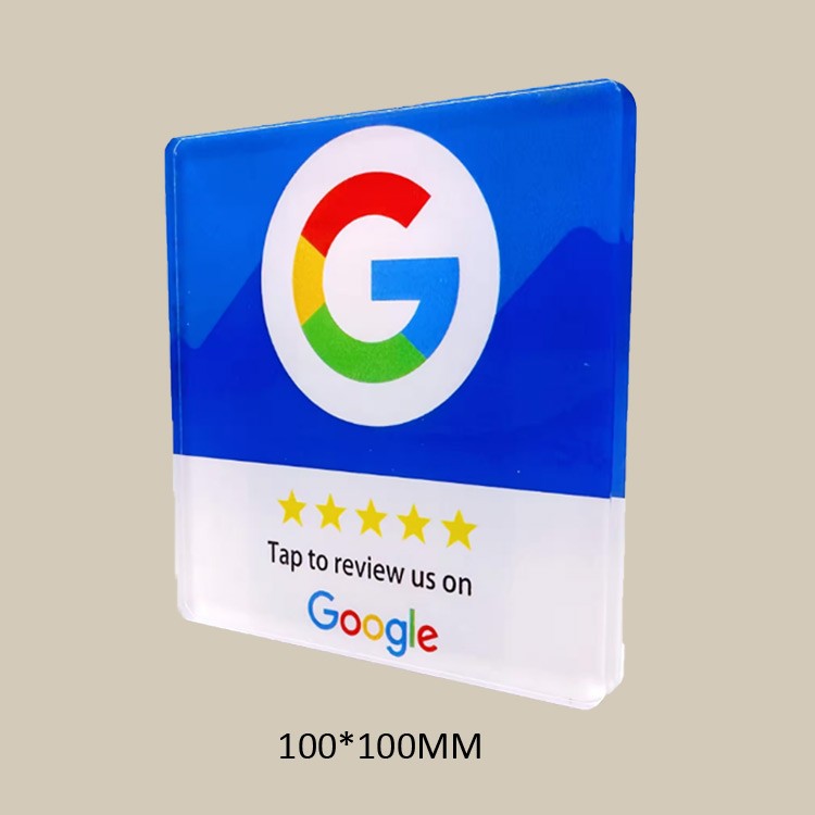 Acylic NFC Google Review Tag Custom NFC Acrylic Stand Goolge Review NFC Tags